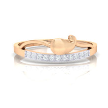 Load image into Gallery viewer, 18Kt rose gold real diamond ring by diamtrendz