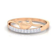 Load image into Gallery viewer, 18Kt rose gold real diamond ring by diamtrendz