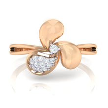 Load image into Gallery viewer, 18Kt rose gold real diamond ring by diamtrendz