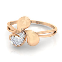 Load image into Gallery viewer, 18Kt rose gold real diamond ring by diamtrendz