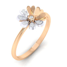 Load image into Gallery viewer, 18Kt rose gold floral diamond ring by diamtrendz