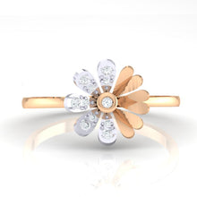 Load image into Gallery viewer, 18Kt rose gold floral diamond ring by diamtrendz