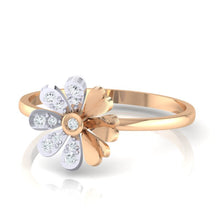 Load image into Gallery viewer, 18Kt rose gold floral diamond ring by diamtrendz
