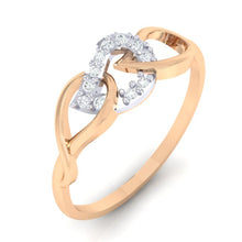 Load image into Gallery viewer, 18Kt rose gold real diamond ring by diamtrendz