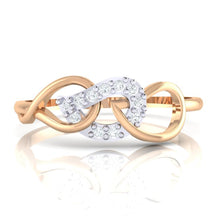 Load image into Gallery viewer, 18Kt rose gold real diamond ring by diamtrendz