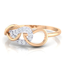 Load image into Gallery viewer, 18Kt rose gold real diamond ring by diamtrendz