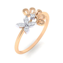 Load image into Gallery viewer, 18Kt rose gold floral diamond ring by diamtrendz