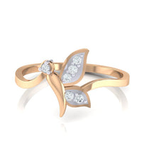 Load image into Gallery viewer, 18Kt rose gold real diamond ring by diamtrendz
