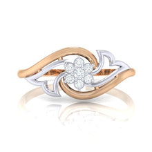 Load image into Gallery viewer, 18Kt rose gold Floral diamond ring by diamtrendz