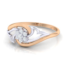 Load image into Gallery viewer, 18Kt rose gold Floral diamond ring by diamtrendz