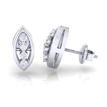 Load image into Gallery viewer, 18Kt white gold real diamond earring by diamtrendz