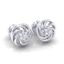 Load image into Gallery viewer, 18Kt white gold real diamond earring 10(1) by diamtrendz