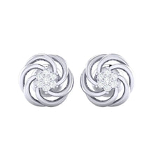 Load image into Gallery viewer, 18Kt white gold real diamond earring 10(2) by diamtrendz

