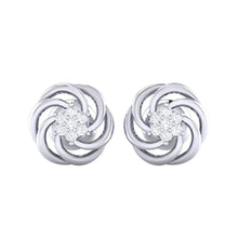Load image into Gallery viewer, 18Kt white gold real diamond earring 10(2) by diamtrendz