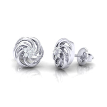 Load image into Gallery viewer, 18Kt white gold real diamond earring 10(3) by diamtrendz