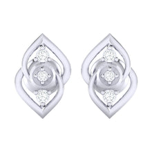 Load image into Gallery viewer, 18Kt white gold real diamond earring by diamtrendz