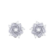 Load image into Gallery viewer, 18Kt white gold real diamond earring 11(2) by diamtrendz