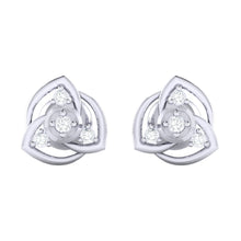 Load image into Gallery viewer, 18Kt white gold real diamond earring by diamtrendz