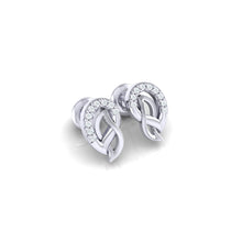 Load image into Gallery viewer, 18Kt white gold real diamond earring 12(1) by diamtrendz