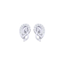 Load image into Gallery viewer, 18Kt white gold real diamond earring 12(2) by diamtrendz