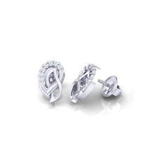 Load image into Gallery viewer, 18Kt white gold real diamond earring 12(3) by diamtrendz