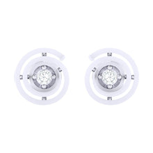 Load image into Gallery viewer, 18Kt white gold real diamond earring by diamtrendz