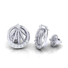 Load image into Gallery viewer, 18Kt white gold real diamond earring 13(3) by diamtrendz