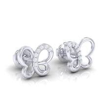 Load image into Gallery viewer, 18Kt white gold real diamond earring 14(1) by diamtrendz