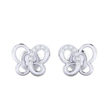Load image into Gallery viewer, 18Kt white gold real diamond earring 14(2) by diamtrendz