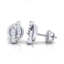 Load image into Gallery viewer, 18Kt white gold real diamond earring 15(3) by diamtrendz