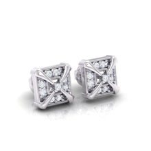 Load image into Gallery viewer, 18Kt white gold real diamond earring 17(1) by diamtrendz