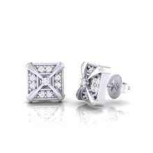 Load image into Gallery viewer, 18Kt white gold real diamond earring 17(3) by diamtrendz