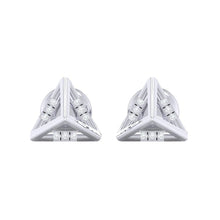 Load image into Gallery viewer, 18Kt white gold real diamond earring 18(2) by diamtrendz
