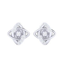 Load image into Gallery viewer, 18Kt white gold real diamond earring 19(2) by diamtrendz
