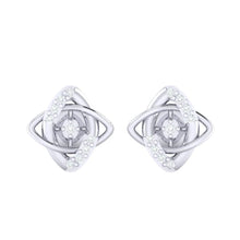 Load image into Gallery viewer, 18Kt white gold real diamond earring 19(2) by diamtrendz