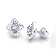 Load image into Gallery viewer, 18Kt white gold real diamond earring 19(3) by diamtrendz