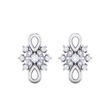 Load image into Gallery viewer, 18Kt white gold real diamond earring 20(2) by diamtrendz