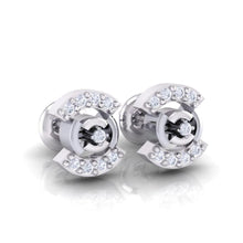 Load image into Gallery viewer, 18Kt white gold real diamond earring 21(1) by diamtrendz