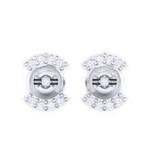 Load image into Gallery viewer, 18Kt white gold real diamond earring 21(2) by diamtrendz