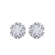 Load image into Gallery viewer, 18Kt white gold real diamond earring 22(2) by diamtrendz