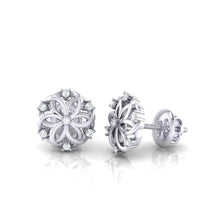 Load image into Gallery viewer, 18Kt white gold real diamond earring 22(3) by diamtrendz
