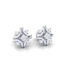 Load image into Gallery viewer, 18Kt white gold real diamond earring 24(1) by diamtrendz