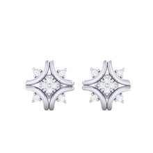 Load image into Gallery viewer, 18Kt white gold real diamond earring 24(2) by diamtrendz