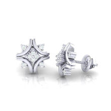 Load image into Gallery viewer, 18Kt white gold real diamond earring 24(3) by diamtrendz