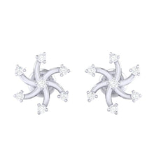 Load image into Gallery viewer, 18Kt white gold real diamond earring 25(2) by diamtrendz