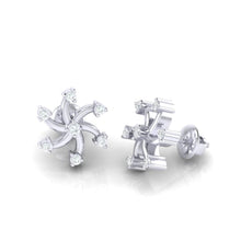 Load image into Gallery viewer, 18Kt white gold real diamond earring 25(3) by diamtrendz