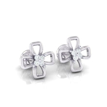 Load image into Gallery viewer, 18Kt white gold real diamond earring 27(1) by diamtrendz