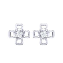 Load image into Gallery viewer, 18Kt white gold real diamond earring 27(2) by diamtrendz
