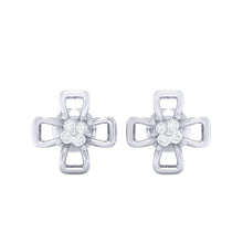 Load image into Gallery viewer, 18Kt white gold real diamond earring 27(2) by diamtrendz