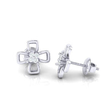 Load image into Gallery viewer, 18Kt white gold real diamond earring 27(3) by diamtrendz
